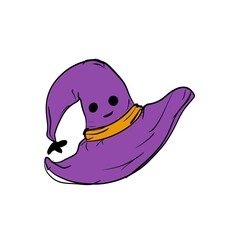 Cute Witch Hat Cartoon for Halloween