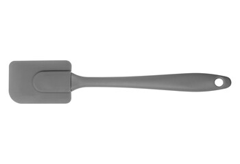 Gray silicone spatula isolated on transparent background