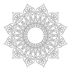 floral Line art mandala design vector
