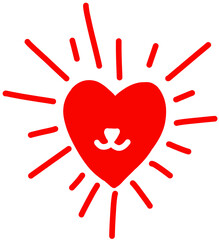 heart, rays, light, shine, glowing, love, energy, power, passion, affection, abstract, burst, spark, valentine, romance, red, minimal, modern, illustration, graphic, dynamic, hope, radiant, explosion,