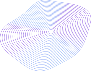 Circle dynamic amorphous shape fluid form with line blue gradient