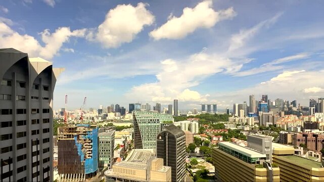 Time lapse taken from the Hilton on Orchard Road showing the Singapore skyline