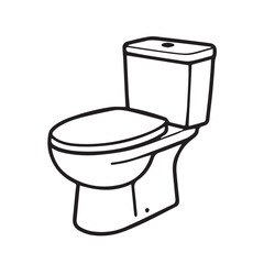 Minimal vector artwork showing a seated closet, monochrome black and white palette, emphasized with clear black outlines, perfect for modern home or furniture illustrations.