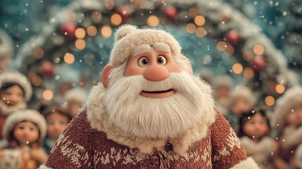 The Gift Bringer: Santa's Joyful Moment