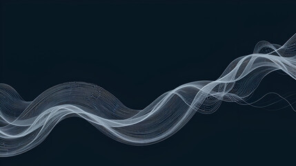 A minimalist abstract image featuring a series of flowing organic lines