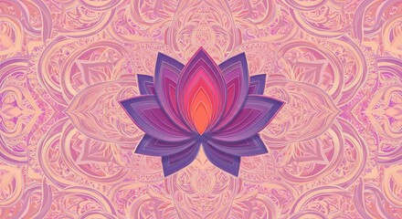 Ornate lotus flower design