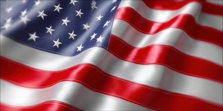 The american flag waves proudly with its stars and stripes, representing the nation.