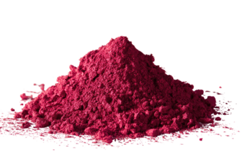 Pile of vibrant crimson powder
