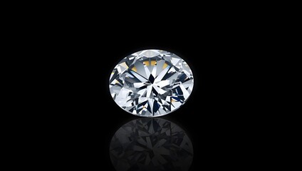 Brilliant round cut diamond with sparkling clarity on black background, symbolizing luxury, elegance, and timeless beauty for jewelry and design.