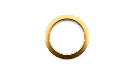 Golden grommet isolated on white background. Round design element. Perfect for banners posters or interior decor. Modern decorative element. High quality image. Suitable for various design projects.