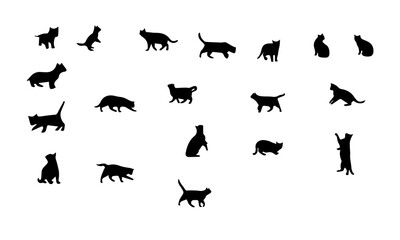 Naklejka premium wild animals silhouettes