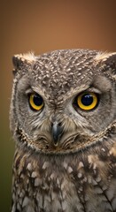 Obraz premium detailed portrait of a baby owl with big eyes