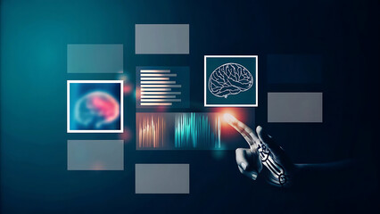 Machine Learning Data Exchange AI Businessman Handshake Futuristic Technology Digital Innovation Concept Background