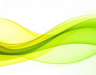 Fototapeta premium Vibrant Flow of Translucent Lime Green and Yellow Abstract Waves.