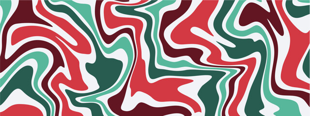 Swirling colors of red green and white evoke the spirit of Christmas celebrations.