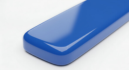 Shiny blue rectangular object