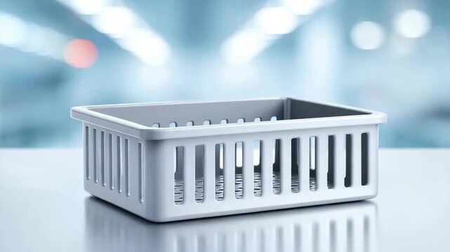 Organized Storage Basket: An organized storage basket with a clean design, perfect for keeping items tidy and adding an element of minimalist style