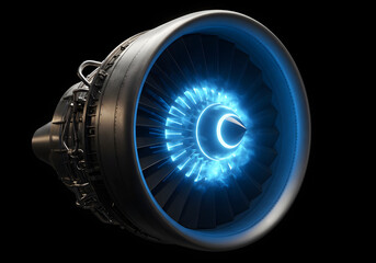 Futuristic Jet Engine Powerful Technology Aerospace Engineering