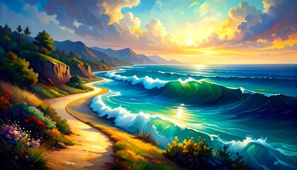 Coastal path at sunset (1)