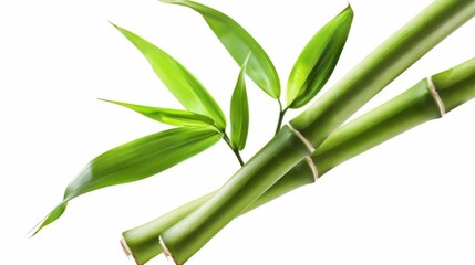 Obraz premium Close-Up of Bamboo in Grove: Unmanned Outdoor Scene with Sunlight, Zen Vibe for Spring/Summer Wallpaper