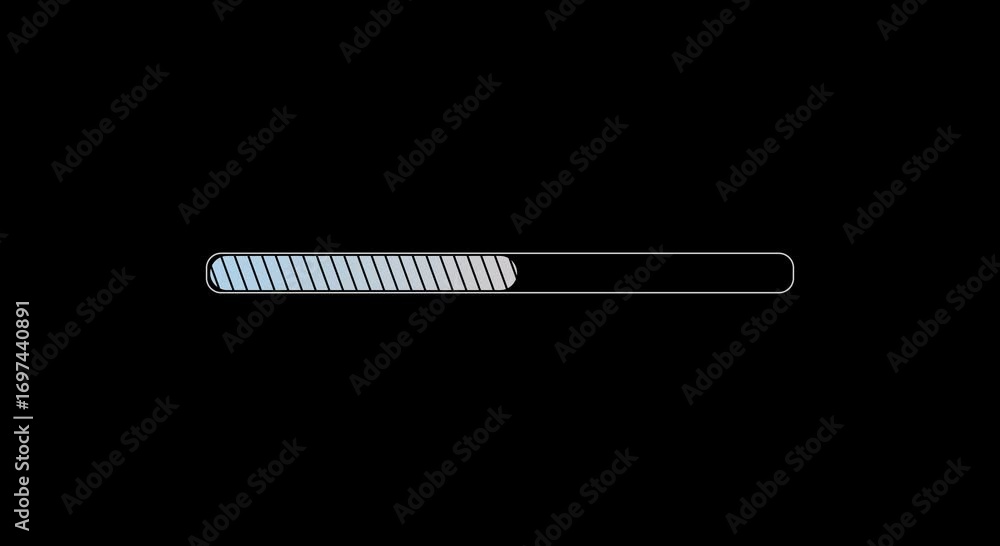 Fototapete retro loading bar animation,loading bar animation on black screen.