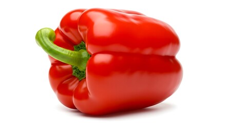 Single red bell pepper