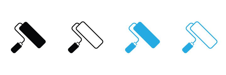 Paint icon vector illustration. paint brush sign and symbol. paint roller icon vector .vector illustration. eps 10 .