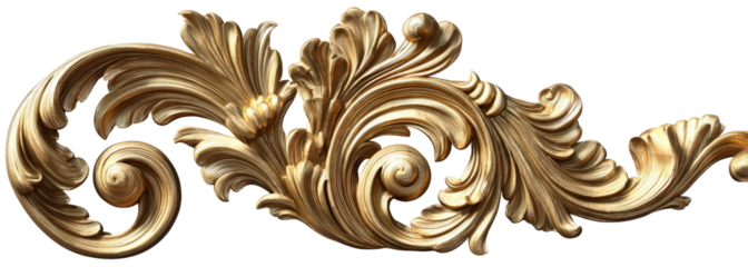 Ornate gold decorative scrollwork