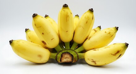 Small bananas bunch isolated