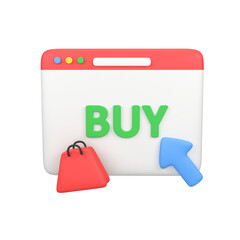 Shop site isolated 3d render icon illustration