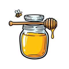 jar of honey vector