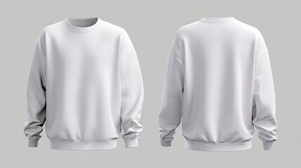 Modern premium blank crew neck sweatshirt mockup front and back, versatile customizable apparel for fashion designers, inspiring lifestyle marketing content