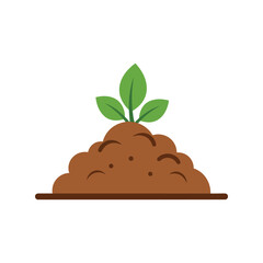 Young sprout growing from rich soil symbolizing new life growth and sustainable agriculture vector