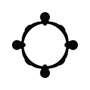 Stylized symbol of Adinkra symbol named Bi Nka Bi, representing peace and harmony
