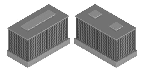metro underground ventilation shaft isometric illustration