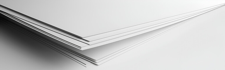 Clean white paper sheets rolled neatly in professional presentation.