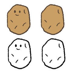 手描きのじゃがいも