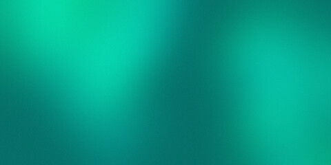 Smooth abstract green teal gradient background with noise texture