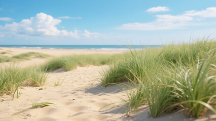 sand dunes and grass