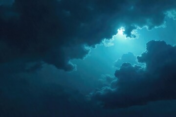 A dramatic, dark sky filled with swirling clouds and ominous rain, perfect for illustrating a severe weather forecast , atmospheric, meteorology