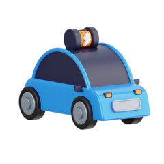 Electric Car 3D Icon