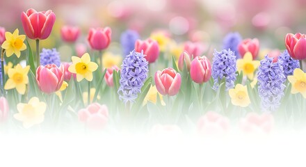 Spring flowers background