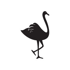 Ostrich icon logo vector