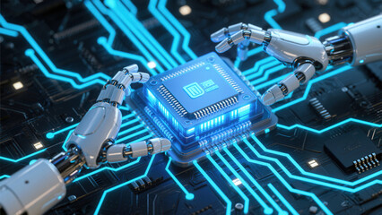 blue circuit board