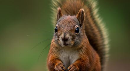 Squirrel portrait close up