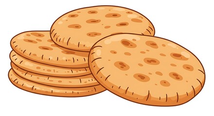 Stack of flatbreads
