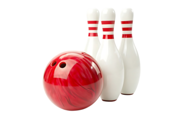 Bowling Ball Pins isolated on transparent background