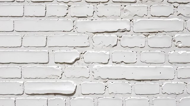Close-up View of a Textured White Brick Wall Highlighting Unique Patterns and Details in Surface Design