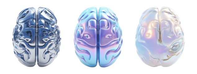 Modern Abstract Brain Designs in Futuristic Colors and Styles