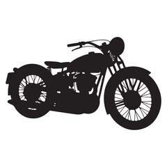 Fototapeta premium Classic Vintage Motorcycle Vector Illustration